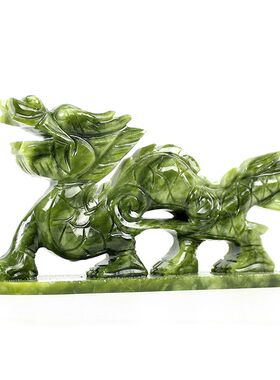 玄友玉石雕青龙摆件石龙装饰品玉龙十二生肖龙形工艺饰品平汉龙16