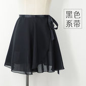 芭蕾舞练功服舞蹈纱裙成人女一片式 雪纺围裙儿童跳舞系带半身短裙