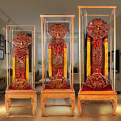 天御阁桃木如意摆件立式 木质实木雕刻事事吉祥如意工艺品家居客厅