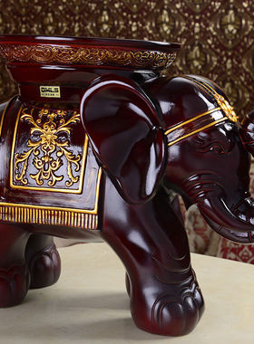 得美莱斯换鞋凳摆件客厅大象摆件创意装饰家居饰品摆设工艺礼品结