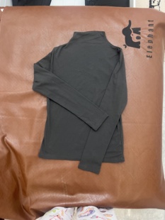 2026新款春款高级感女常备长袖款打底衫女装上衣灰色紧身衣内搭