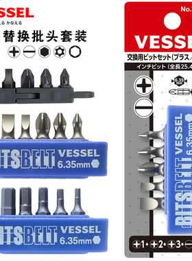日本威威进口螺丝刀十字一字梅花套筒内六角起子替换批头TD-BS2