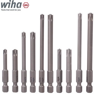 德国wiha威汉十一字批头进口空开继电器米字电动螺丝刀头电工专用