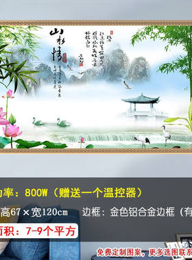 sruima石墨烯碳晶墙暖壁画电热板取暖器壁挂电暖画电暖器800w家用