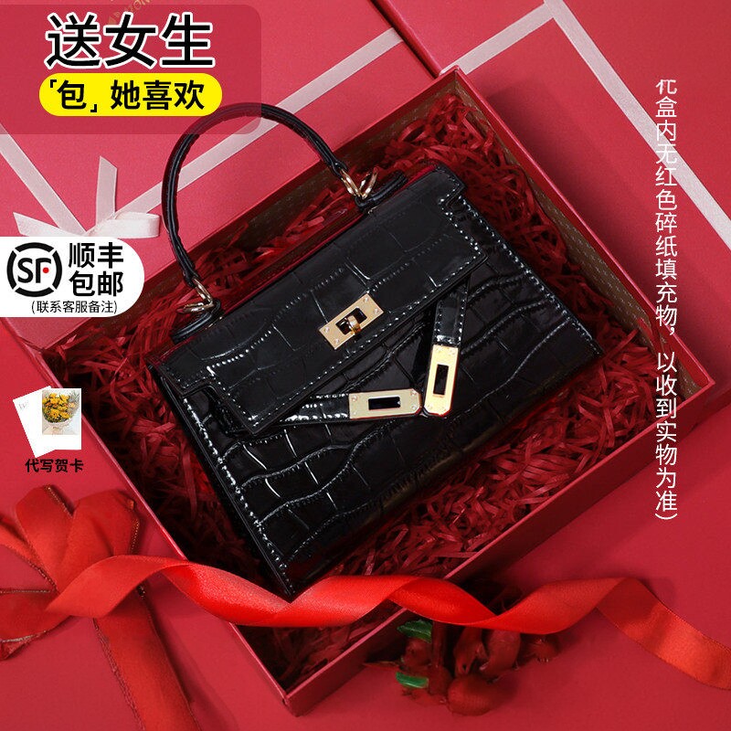 Viney包包2025新款秋冬真皮女包斜挎包轻奢小众高级感手提凯莉包
