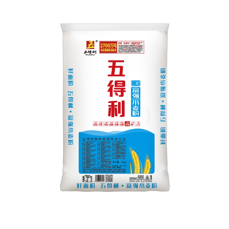 五得利面粉25kg大包装图片