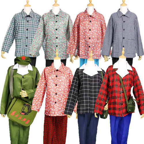 60-80年代怀旧女工人演出服