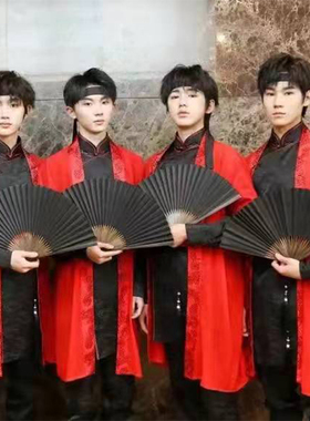 出租晚会中国风男团TF家族时代少年团扇子舞霍元甲舞蹈服表演服服