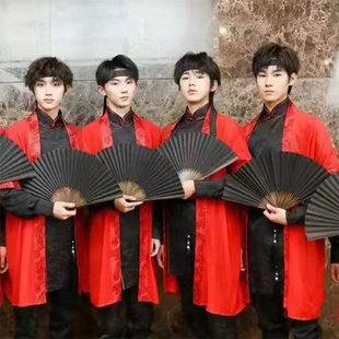 出租晚会中国风男团TF家族时代少年团扇子舞霍元甲舞蹈服表演服服