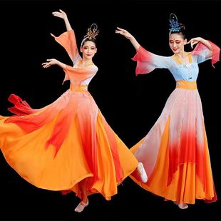 出租古典舞新款表演服装女飘逸中国舞蹈服装古风成人练功民族套装