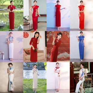 出租礼仪旗袍迎宾颁奖礼服小姐服外嫁女回娘家服走秀长款演出舞蹈