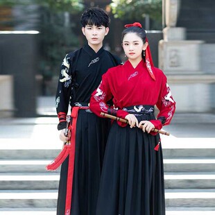 改良古风古装男汉服女春夏装中国风襦裙汉元素日常装学生班服套装