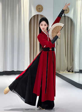 出租雪龙吟舞蹈演出服太极剑练功服艺考表演打鼓服男女同款武侠风