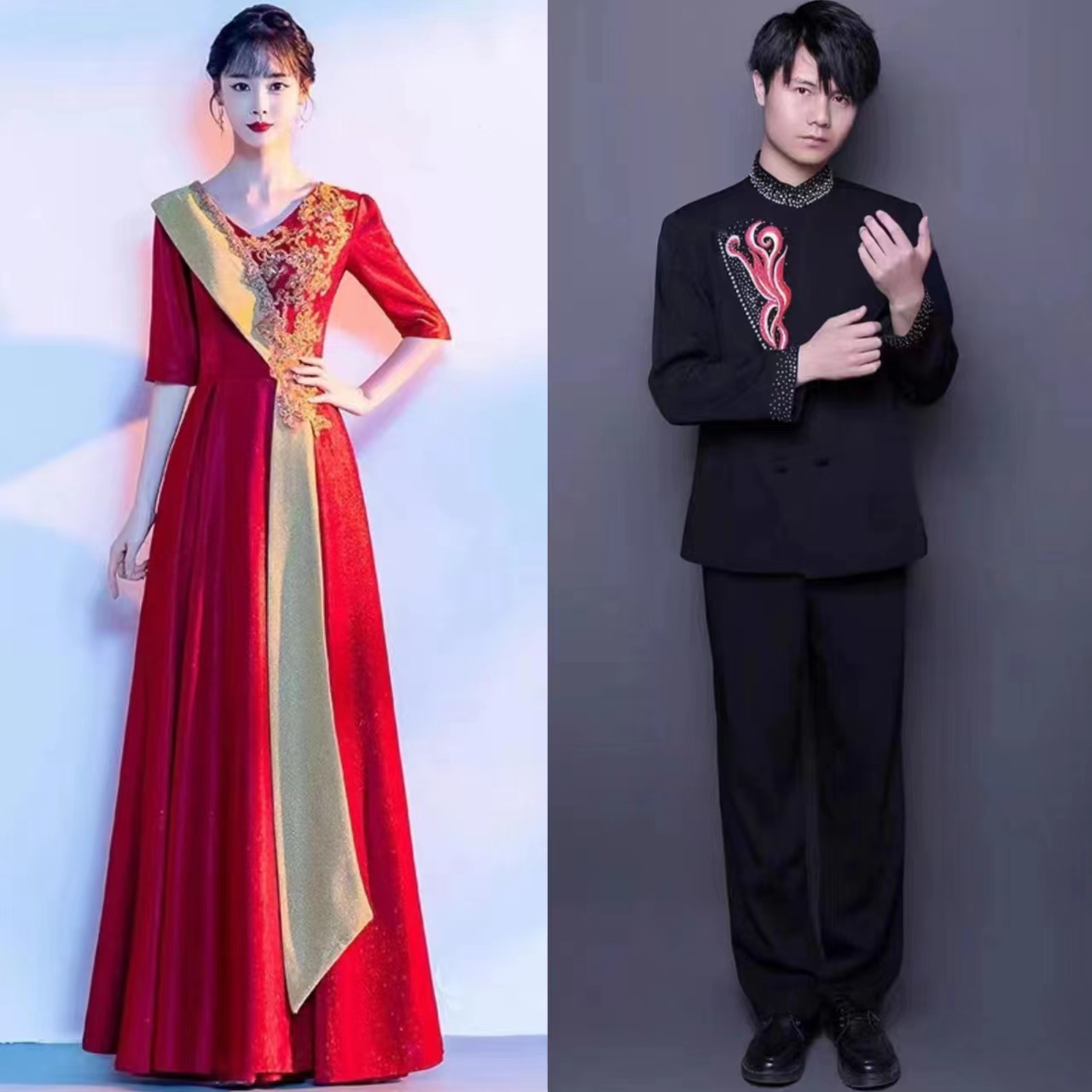 长裙长袖主持合唱出租