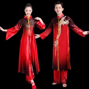 出租大国风范打鼓服演出服腰鼓中国风开场舞喜庆套装秧歌服舞龙服