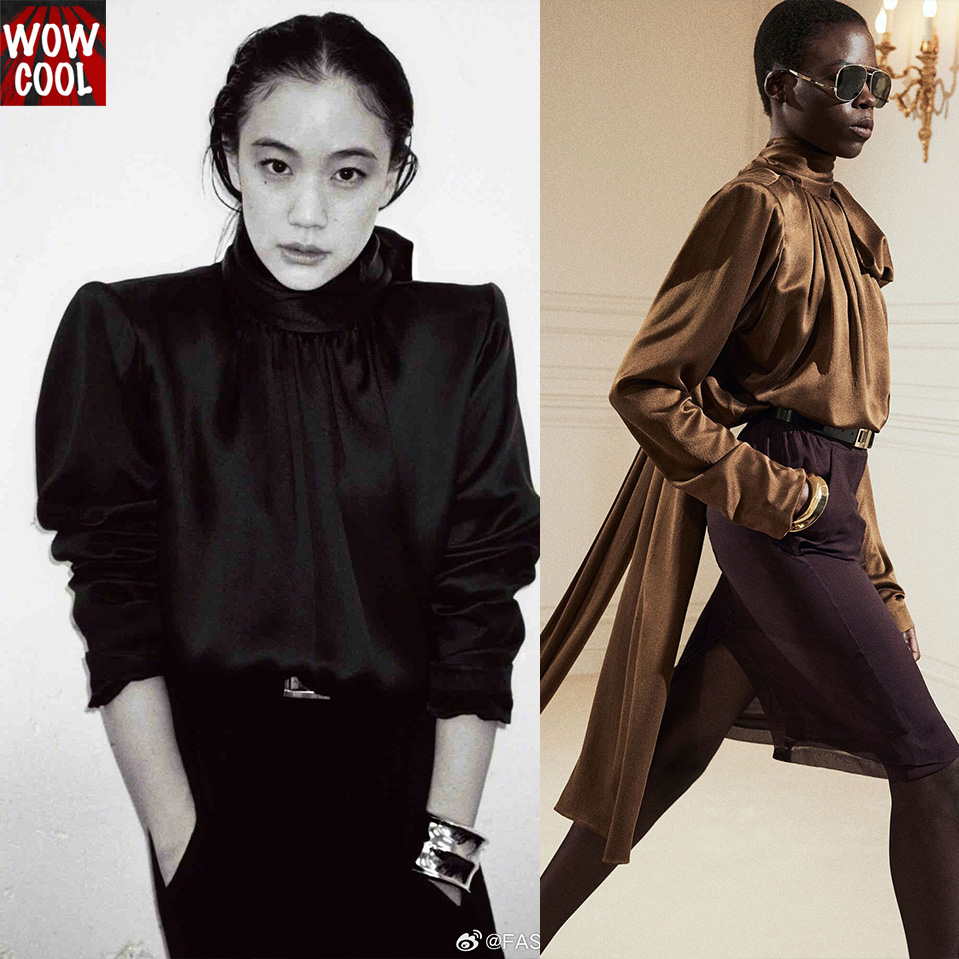 直筒优雅套头长醋酸系带抽褶