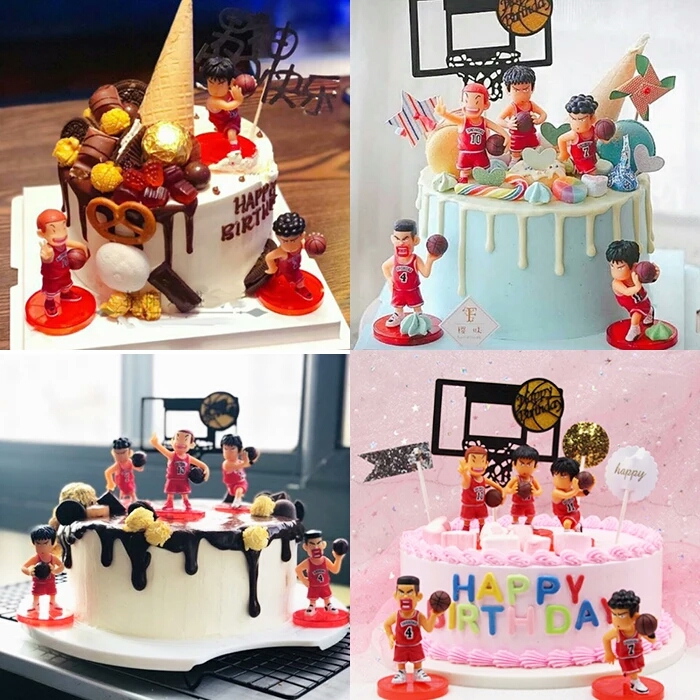 篮球小子篮球生日蛋糕装饰摆件
