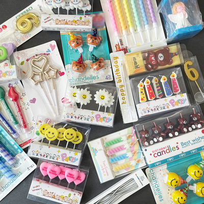 网红韩国ins风生日蛋糕装饰蜡烛