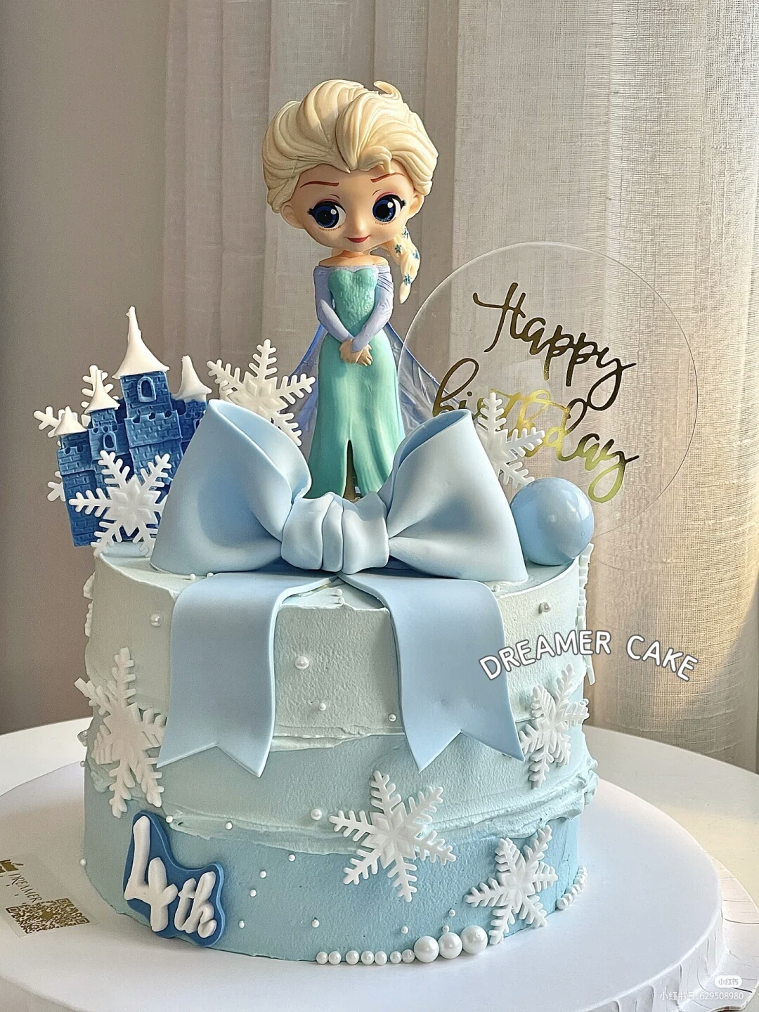 艾莎公主蛋糕摆件冰雪女王