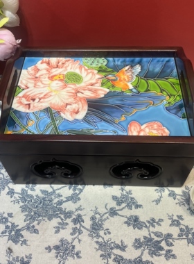 20*30-11双耳多宝玲珑盒老榆木家庭客厅可收纳装饰摆件