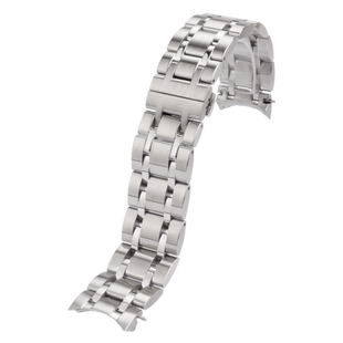 适配天梭1853库图T035617A精钢表带酷图男士专用弧口手表钢带23mm