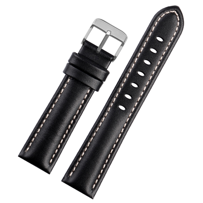 适配精工熊猫系列真皮手表带男