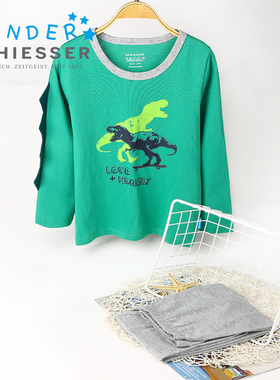 秋冬新 德国舒雅家居服男童舒美棉纯棉睡衣长袖长裤套装EB-16219H