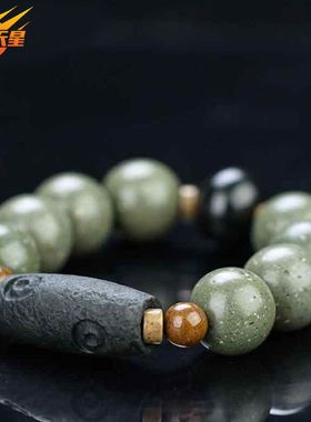 精挑月球陨石天珠原创手串微磁能量手链一物三图男女多款西域天星