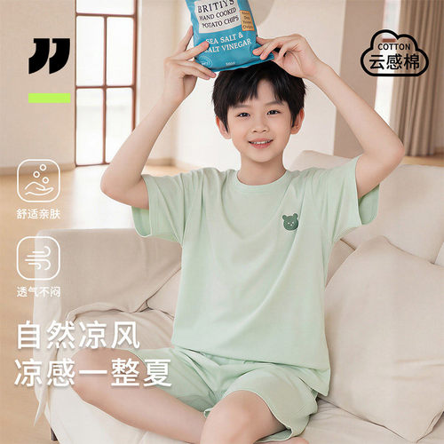 男童睡衣儿童家居服套装空调服