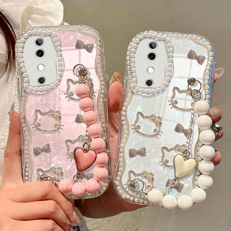 镶钻奶油贝壳适用vivoS19手机壳水钻10全包7简约10新款12外壳X90保护套10+女款S9e防摔Z5高级感S30mini/S18e