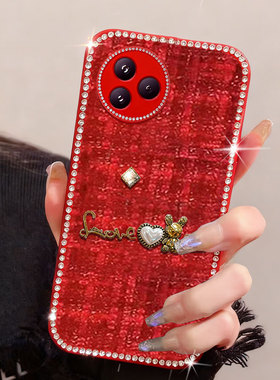 马年红色新年款适用小米Civi5Pro手机壳网红12s高端12布艺Turbo3结婚14喜庆17max新品Turbo4保护套