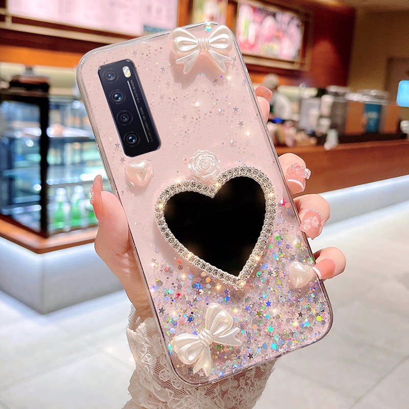 spiderholster透明滴胶爱心镜子华为手机壳15.6元