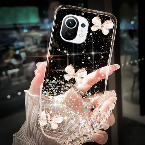 高级感透明爆闪闪粉软壳