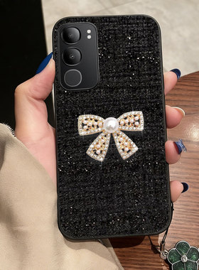 红色喜庆布艺适用vivoY50 5G手机壳小香风V27e秋冬Y55s过年Y76s冬天Y53s喜庆Y33s保护套T2x全包Y52s名媛Y7s