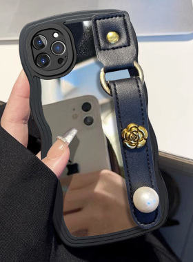 2024年名媛镜面适用苹果iPhone14ProMax手机壳15ProMax高级感XSMax奢华11/12/13秋冬mini女款6S新款XR红色7/8