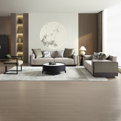 全友家居 门店同款 东方风 棠悦系列 800921H 绒布布艺皮沙发2+4