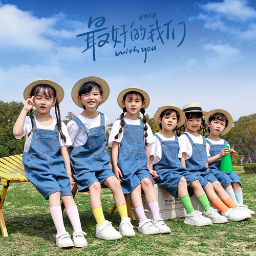 儿童背带裤演出服幼儿园毕业班服