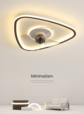 风扇灯吸顶灯2025年新款卧室餐厅客厅家用房间隐形电扇吊扇灯一体