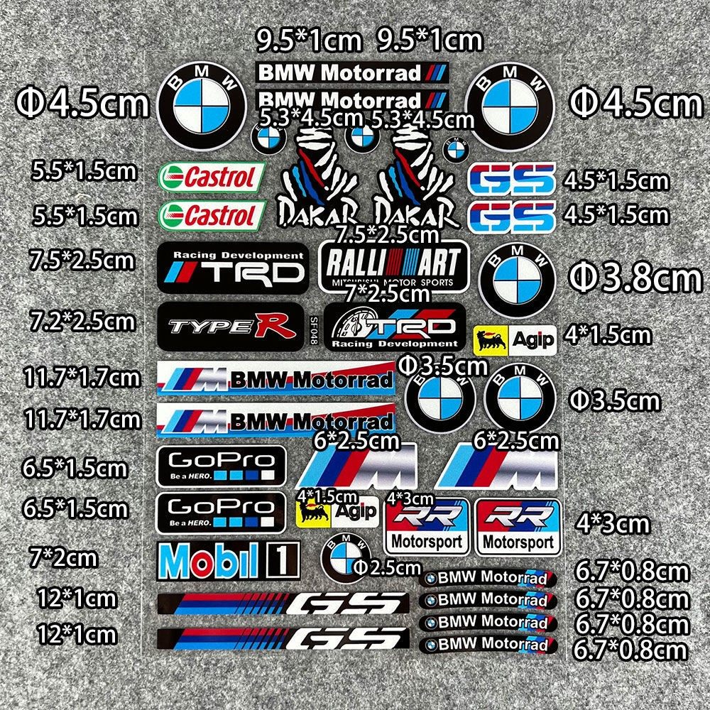 适用于宝马摩托车反光贴纸BMW标志头盔贴花G310GS/S1000RR/定制款