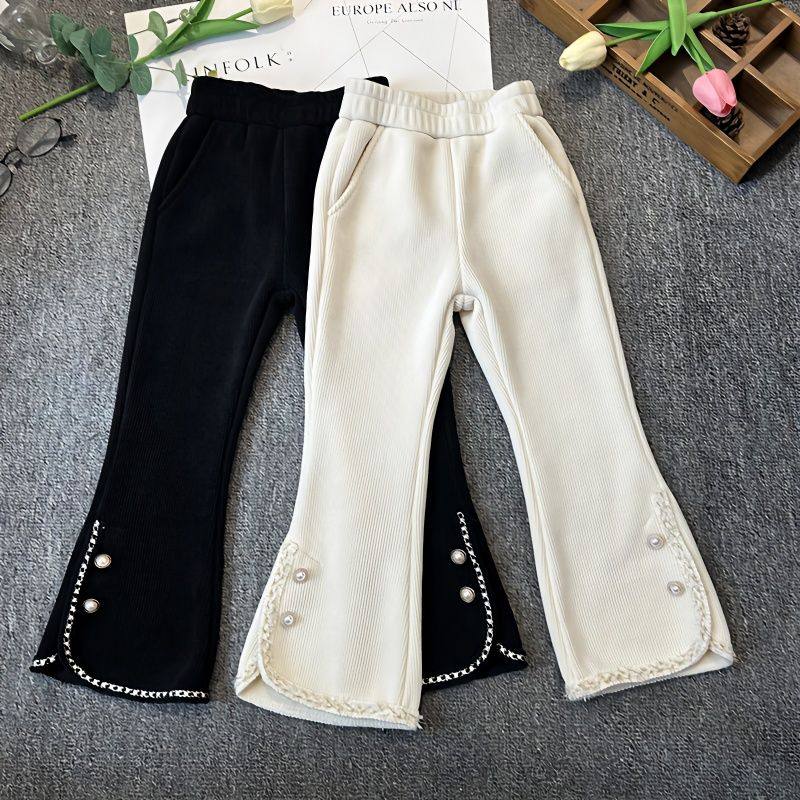女童裤子春秋2025新款长裤洋气时髦韩版大童春季喇叭裤儿童休闲,童装/婴儿装/亲子装,裤子,淘宝优惠券,粉丝福利购,淘宝优惠卷