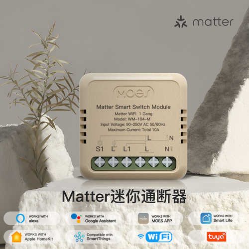 matter开关通断器涂鸦智能家居WiFiapp远程控制定时智能开关模组