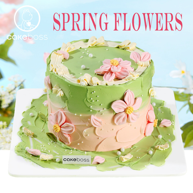 cakeboss格桑花女神生日节日蛋糕