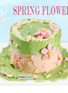 CAKEBOSS如花在野格桑花女神情人节生日蛋糕北京同城配送