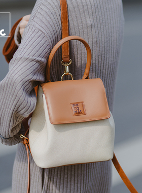 potomac双肩包真皮休闲通勤背包原创设计百搭旅行斜跨包高级轻便