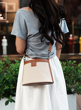 potomac水桶包包拼接通勤女包2025年夏季新款包单肩斜挎手提女包