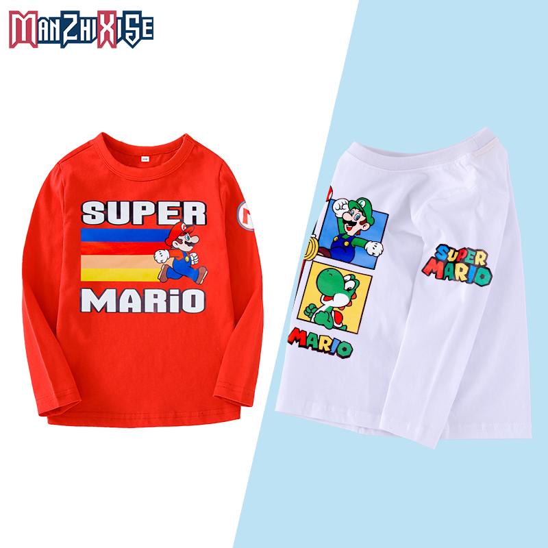 纯棉长袖T恤女童卡通打底衫