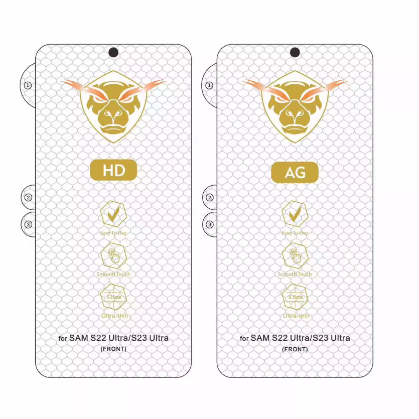 适用note20三星S25高清S24FE磨砂雾面S22plus隐形S23ultra金牛盾水凝膜S10三星S23+全屏S10手机S21保护软贴膜