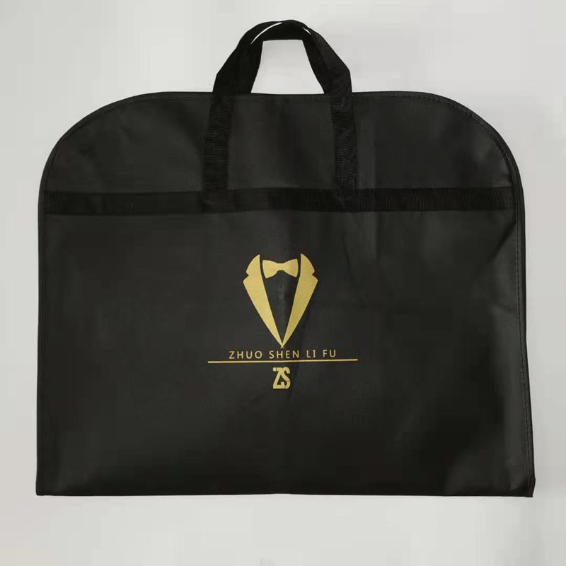 厂家直销加厚无纺布西装防尘袋商务出差旅行手提折叠收纳袋防尘套