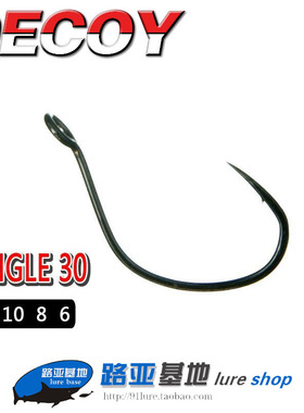 日本DECOY胜一 SINGLE30锋利倒刺大眼单钩溪流路亚青稍马口亮片钩