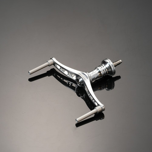 PTH改装件纺车轮双摇臂改装路亚渔轮摇臂手柄金属摇把82mm